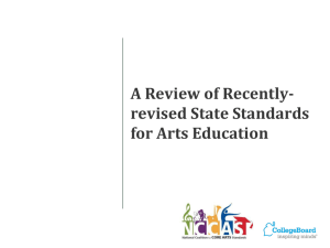 State and Media Arts standards webinar(1-17