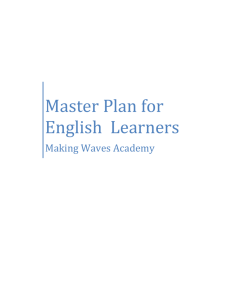 English Learner Master Plan - making