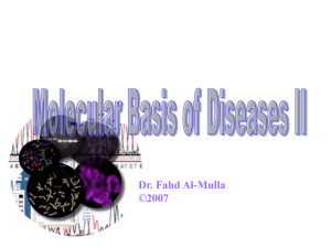Molecular Basis of diseases II - al