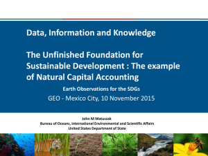 The example of Natural Capital Accounting