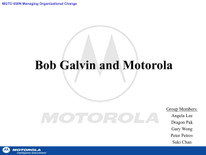 Bob Galvin and Motorola, Inc.(A)