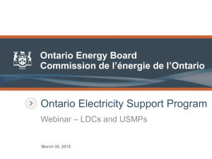Webinar - Ontario Energy Board