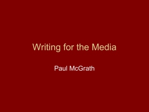 Writing for the Media