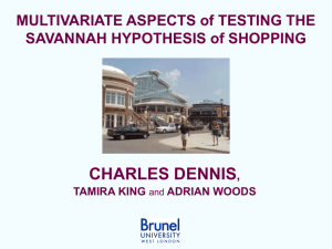 Multivariate aspects of testing the savannah hypothesis of shopping