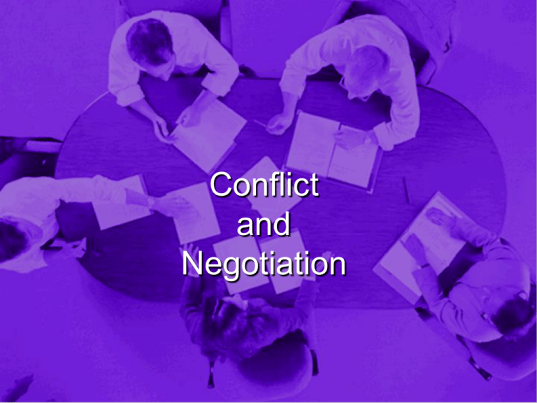 Conflict And Negotiation