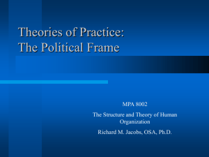 Theories of Practice: The Political Frame