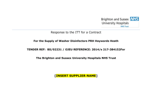 Appendix 1 Supplier Response Template Qualification and