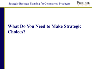 What Do You Need to Make Strategic Choices?