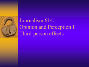 Journalism 614: Communication and Public Opinion