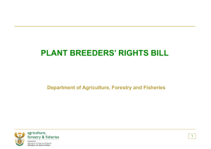 Plant Breeders' Rights Bill