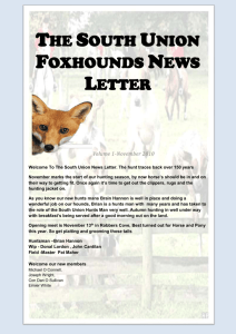 The South Union Foxhounds News Letter reviewed