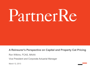 A Reinsurer's Perspective on Capital and Property Cat Pricing