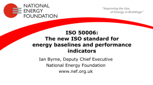 The new ISO standard for energy baselines and performance