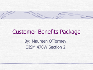 Customer Benefits Package