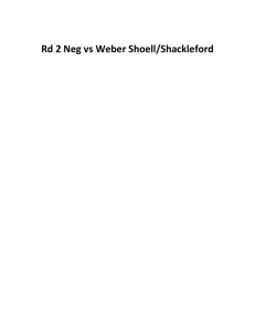 Rd 2 Neg vs Weber Shoell/Shackleford - openCaselist 2012-2013