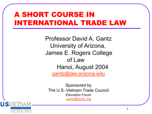 A Short Course in International Trade Law - US