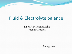 Tutorial Fluid & Electrolyte Balance