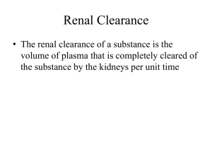 to Renal clearance ppt