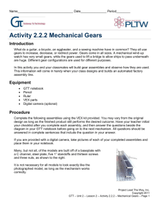 Activity 2.2.2 Mechanical Gears Introduction
