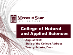 College of Natural and Applied Sciences