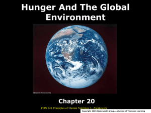 Hunger and Global Problems