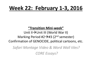 Week 24: February 24-28, 2014 Unit IV: World War II & early Cold