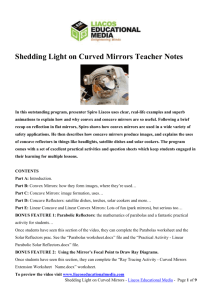 Shedding Light on Curved Mirrors Teacher Notes