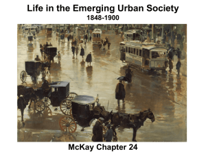 Life in the Emerging Urban Society