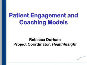 Patient Engagement and Coaching Models