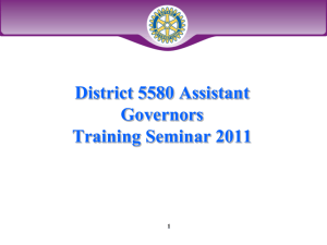 District Team Training Seminar Leaders' Guide - Slides