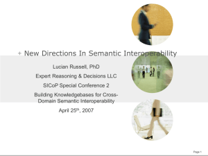 New Directions In Semantic Interoperability