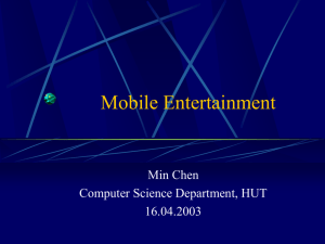 Mobile Entertainment Technologies and Market Analysis