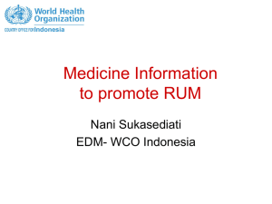 Medicine Information to promote RUM