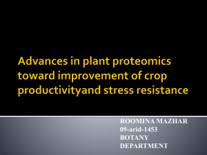 Advances in plant proteomics toward improvement of crop