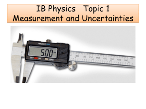 IB Physics Topic 1.2 Uncertainties and errors