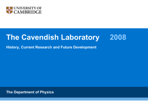 High Energy Physics - Cavendish Laboratory