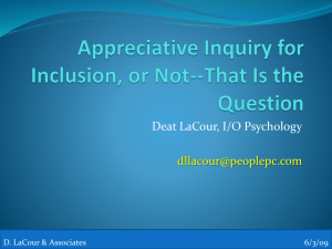 Appreciative Inquiry for Inclusion, or Not-