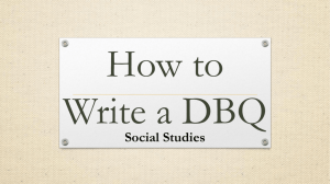 How to Write a DBQ