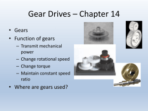Gear Drives – Chapter 14