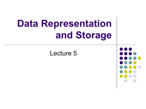 Data representation - Computer and Information Science