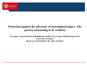 10. Resilience in neurological injury - A. Craig