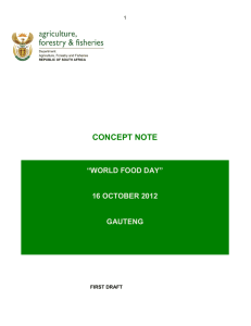 Concept Note for the World Food Day 2012