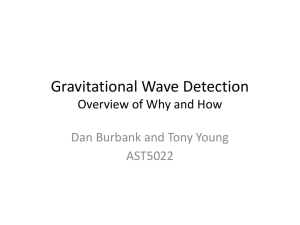 Gravitational Wave Detection Overview of Why and How