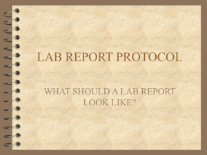 lab report protocol
