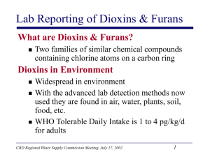 Lab Reporting of Dioxins and Furans