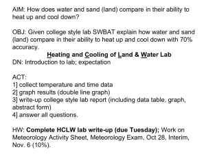 Heating Land Water Lab college style