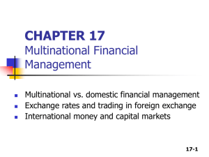 Chapter 19 Multinational Financial Management