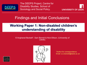 Children's understanding of disability