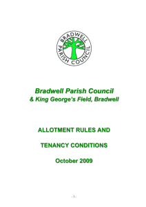 Bradwell Allotment Tenancy Conditions 2009 (Amended 2012)