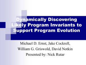 Detecting Likely Invariants
